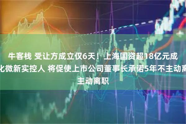 牛客栈 受让方成立仅6天！上海国资超18亿元成江化微新实控人 将促使上市公司董事长承诺5年不主动离职