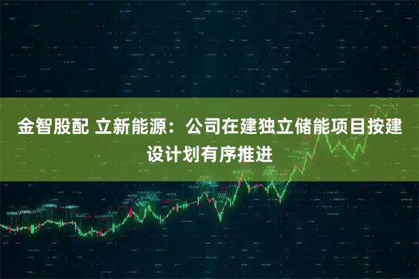 金智股配 立新能源：公司在建独立储能项目按建设计划有序推进